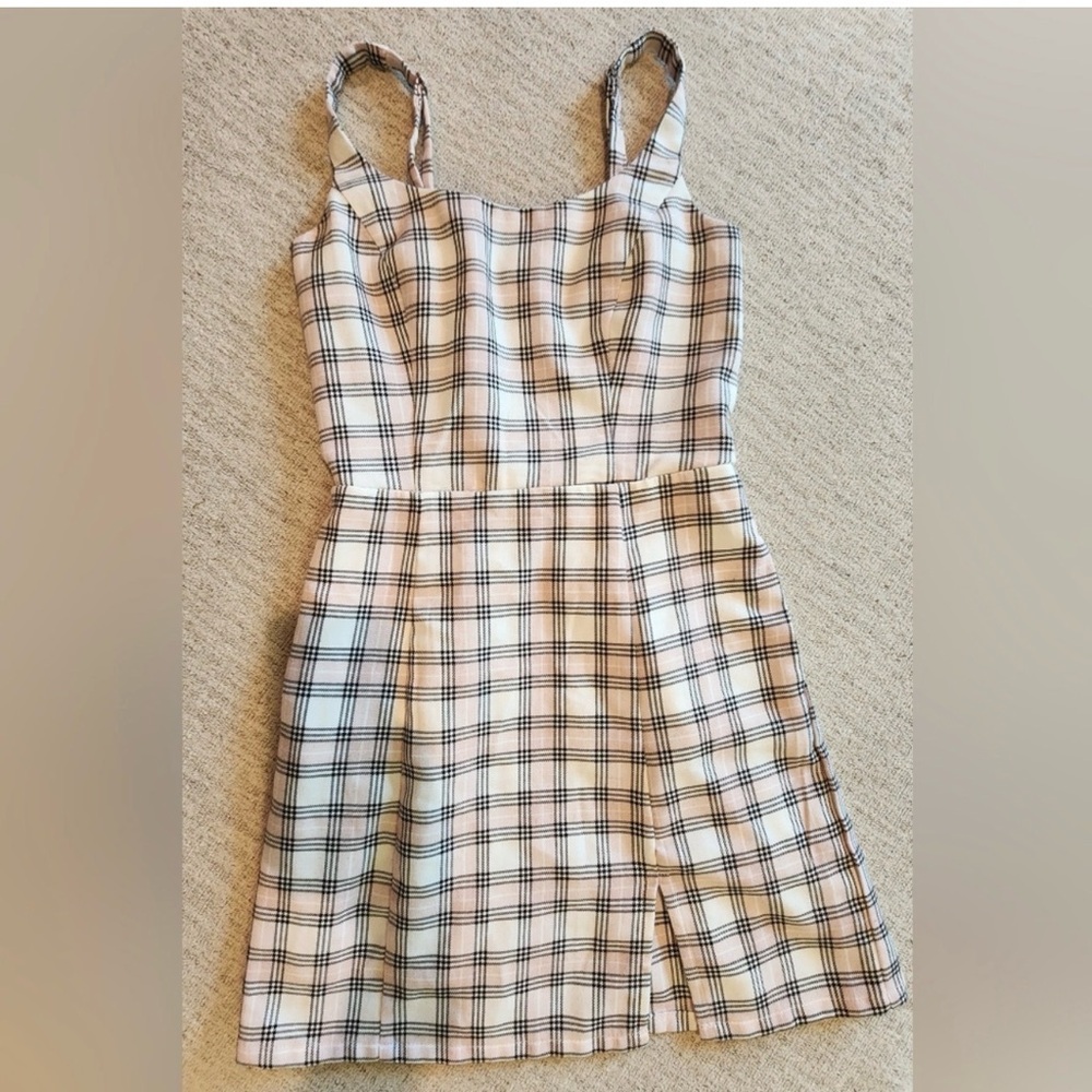 Aeropostale Pink Plaid Mini Dress jumper